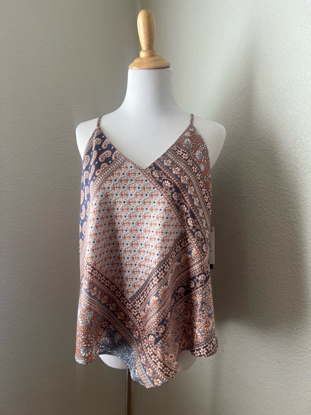 NWT BCX Mixed Print Camisole Tank Top, M